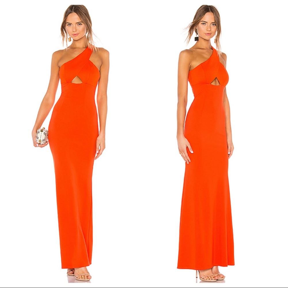 COPY - NWT NBD Scorpio Season Gown in Persimmon Red